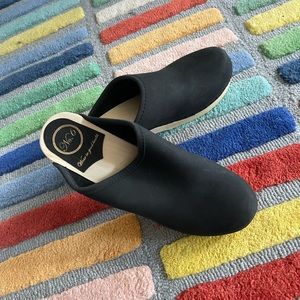 No. 6 Black Suede Clogs size 41 - New